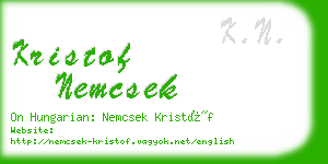 kristof nemcsek business card